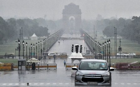 दिल्ली-एनसीआर में मूसलधार बारिश, 70 किमी/घंटा की तेज़ हवाओं का रेड अलर्ट जारी