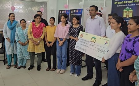 नंदा-सुनंदा परियोजना: असहाय बेटियों के लिए नई उम्मीद, 1.65 लाख के चेक का वितरण