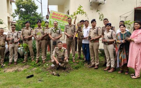हल्द्वानी: काठगोदाम थाना में हरेले पर विशेष पौधारोपण कार्यक्रम का आयोजन