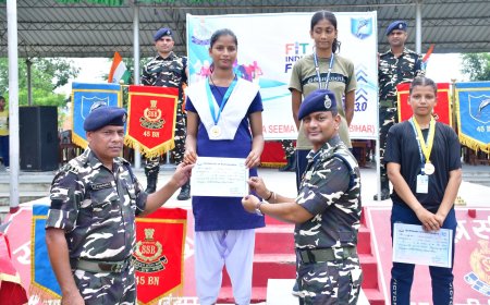 45वीं वाहिनी द्वारा आयोजित अंतर-विद्यालय खेलकूद: प्रतिभागियों को मिला सम्मान