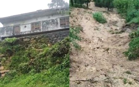 सोमेश्वर : घुड़दौड़ा में बादल फटने से फलित भूस्खलन, परिवार ने छोड़ दिया अपना घर