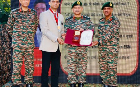 थल सेना अध्यक्ष ने मेजर ललित सामंत को किया सम्मानित: देश सेवा और समाज सेवा में मिसाल बने पूर्व सैनिक