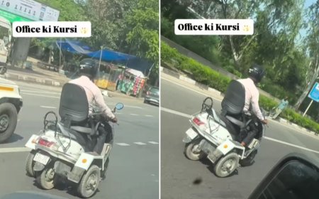 Viral Video: ‘ये आराम का मामला है’, बंदे ने अपनी स्कूटी पर ही फीट कर ली ऑफिस वाली कुर्सी, देखें वीडियो