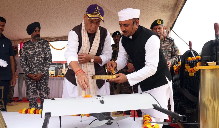 रक्षा मंत्री राजनाथ सिंह की शस्त्र पूजा पर जोरदार बयान: 'भारत पाकिस्तान को देगा मुंहतोड़ जवाब'