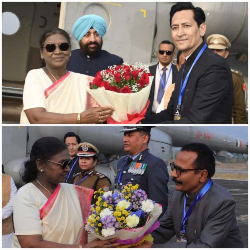 हल्द्वानी : राष्ट्रपति द्रौपदी मुर्मू का आर्मी हेलीपैड पर कुमाऊं कमिश्नर दीपक रावत एवं डीएम ललित मोहन रयाल ने किया स्वागत…