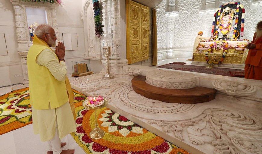 अयोध्या PM मोदी के स्वागत को तैयार, धार्मिक नगरी में कड़ी सुरक्षा,  राम मंदिर में होगा 500 साल बाद 'विजय ध्वजारोहण' का शुभ आरम्भ