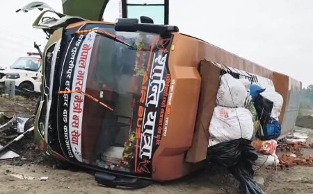 हरिद्वार से नेपाल जा रही मैत्री बस पलटी, छह यात्री हुए घायल - जानें पूरी जानकारी