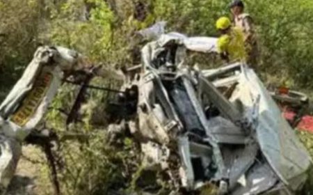 टिहरी जिले में मैक्स वाहन खाई में गिरी, आठ लोगों की हुई मौत