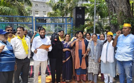 किसानों का गुस्सा: भालुओं से फसलों के नुकसान पर RRP का वन विभाग मुख्यालय पर जोरदार प्रदर्शन