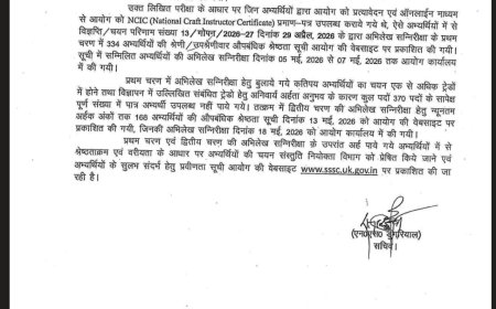 उत्तराखंड अधीनस्थ सेवा चयन आयोग ने अनुदेशक भर्ती के चयन परिणाम की घोषणा की