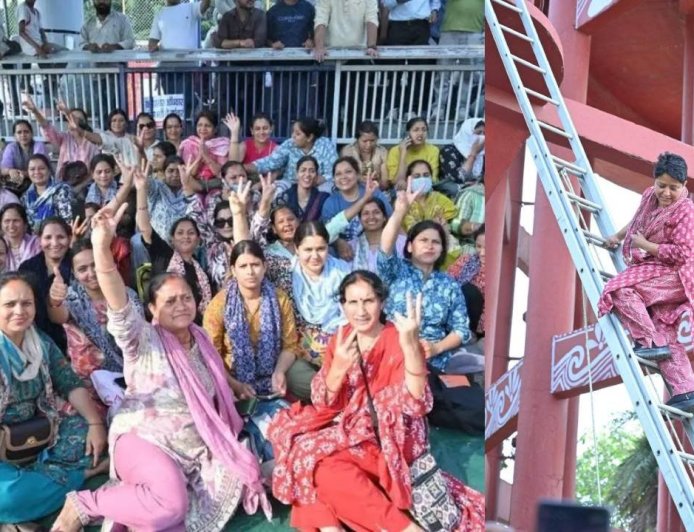 उत्तराखंड में 160 दिन बाद नर्सिंग शिक्षकों का आंदोलन स्थगित, प्रदर्शनकारी 60 घंटे बाद टंकी से उतरे