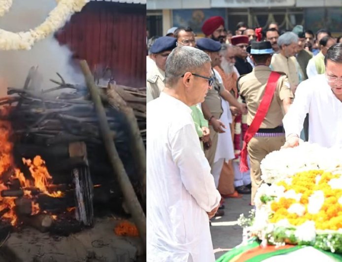 हरिद्वार में जनरल खंडूरी को राजकीय सम्मान के साथ विदाई, श्रद्धांजलियों की बौछार