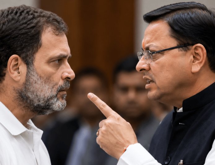 राहुल गांधी के बयान पर धामी का तीखा जवाब, राजनीति में गरमाया माहौल