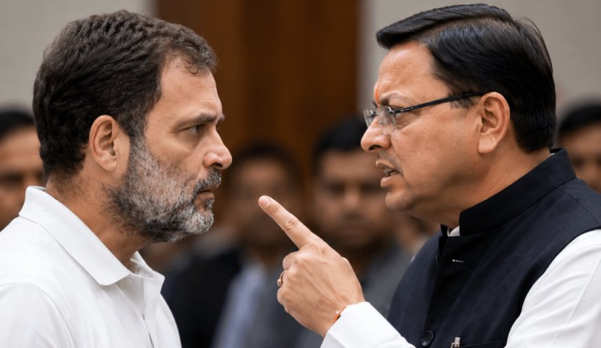 राहुल गांधी के बयान पर धामी का तीखा जवाब, राजनीति में गरमाया माहौल
