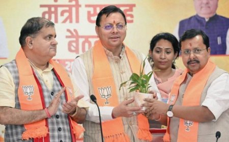 नितिन नबीन ने धामी के नेतृत्व में जीत का विश्वास जताया, विधायकों को दिया सख्त संदेश