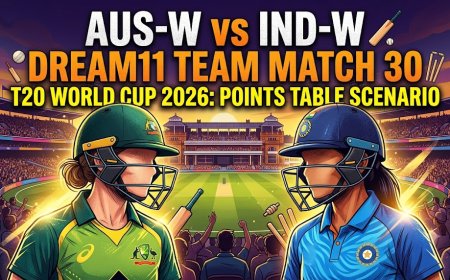 AUS-W vs IND-W Dream11 Team Match 30 T20 WC 2026: फैंटेसी क्रिकेट प्रेडिक्शन, पॉइंट्स टेबल एवं पिच रिपोर्ट