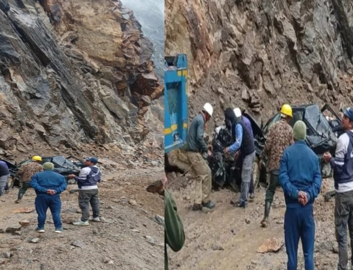 उत्तराखंड हादसा: चट्टान गिरने से बोलेरो में सवार दो की मौत, तीन गंभीर रूप से घायल