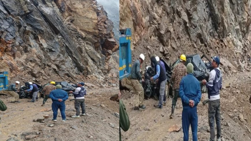 उत्तराखंड हादसा: चट्टान गिरने से बोलेरो में सवार दो की मौत, तीन गंभीर रूप से घायल