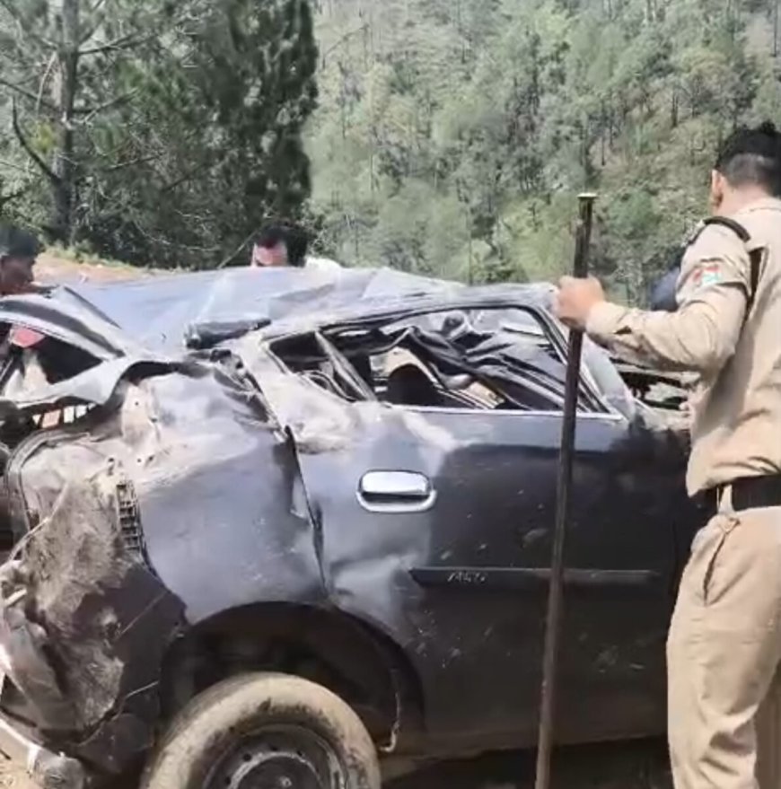अल्मोड़ा में दर्दनाक सड़क हादसा: खाई में गिरी कार, चार की मौत और दो गंभीर घायल