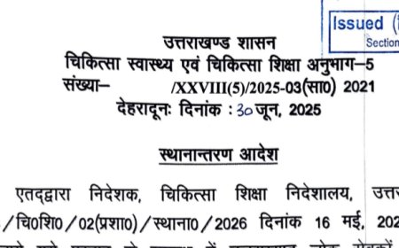 चिकित्सा शिक्षा विभाग में नए फैकल्टी तबादले: आदेश जारी