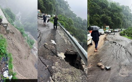 देहरादून-मसूरी रोड पर भूस्खलन, भारी बारिश के कारण आवाजाही बंद