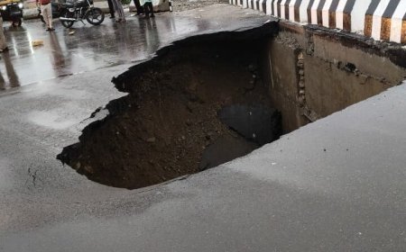 16 करोड़ की लागत का नया पुल पहली बारिश में धंसा, गुणवत्ता पर उठा सवाल