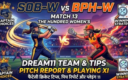 SOB-W vs BPH-W: मैच 13 के लिए Dream11 टीम, प्लेइंग XI, पिच रिपोर्ट और फैंटेसी टिप्स