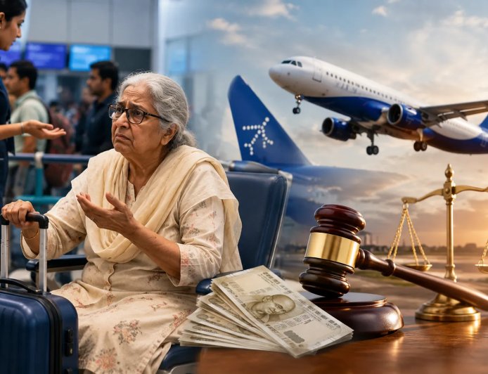 इंडिगो एयरलाइन को बुजुर्ग महिला के साथ दुर्व्यवहार पर 55,000 रुपये का हर्जाना भरना होगा