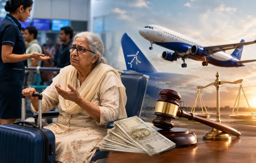 इंडिगो एयरलाइन को बुजुर्ग महिला के साथ दुर्व्यवहार पर 55,000 रुपये का हर्जाना भरना होगा