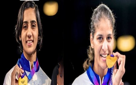 कॉमनवेल्थ गेम्स 2026: जैस्मिन लंबोरिया और प्रीति पवार ने स्वर्ण पदक जीतकर देश का मान बढ़ाया