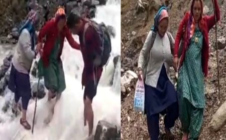 उत्तराखंड: भूस्खलन के कारण सड़क बंद, प्रसव पीड़ा के बीच महिला ने अस्पताल पहुंचने का किया संघर्ष