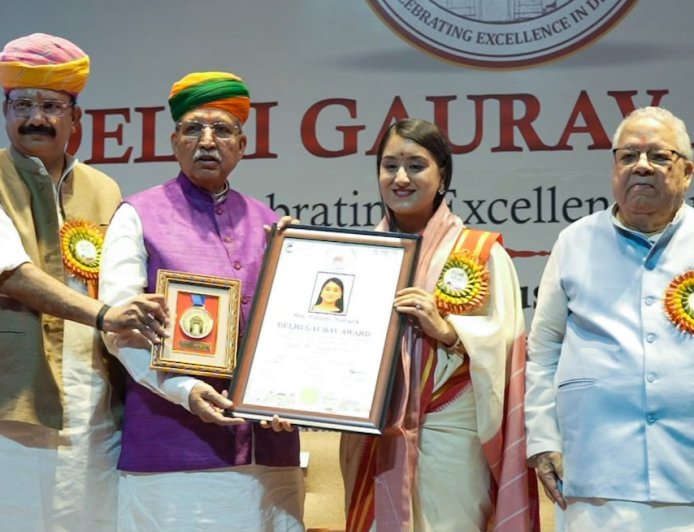 विदुषी निशंक को मिला पहला ‘दिल्ली गौरव सम्मान-2026’