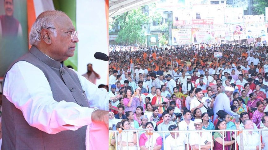 कांग्रेस अध्यक्ष खड़गे की विजय शंखनाद रैली: केंद्र-राज्य सरकारों को चुनौती