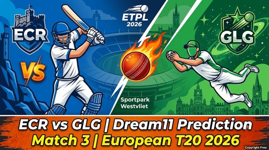 ईसीआर बनाम जीएलजी ड्रीम11 भविष्यवाणी मैच 3: ETPL 2026 आज का मैच प्रीडिक्शन, प्लेइंग 11 और पिच रिपोर्ट