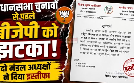 2027 के विधानसभा चुनावों से पहले बीजेपी को झटका, दो मंडल अध्यक्षों ने दिया इस्तीफा