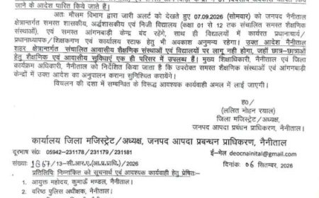 ब्रेकिंग : इस जिले में कल सभी स्कूल रहेंगे बंद, आदेश जारी