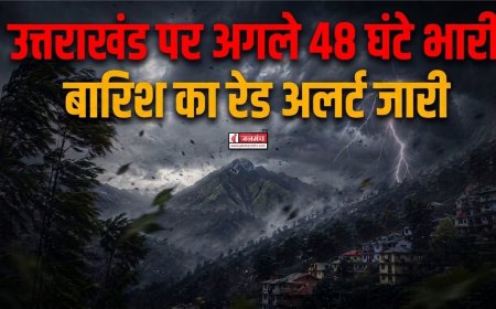 उत्तराखंड पर अगले 48 घंटे भारी, बारिश का रेड अलर्ट जारी, लोगों से सावधानी बरतने की अपील