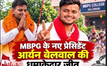 हल्द्वानी :(बड़ी खबर) NSUI पीछे और ABVP तीसरे नम्बर पर, निर्दलीय आर्यन ने दर्ज की जबरदस्त जीत
