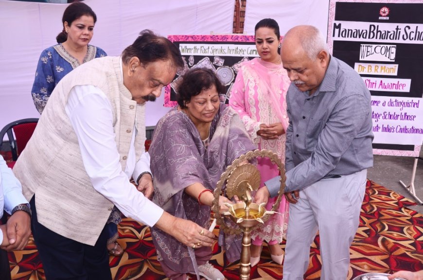 प्रख्यात पुरातत्वविद प्रो.बीआर मणि का छात्रों से संवाद