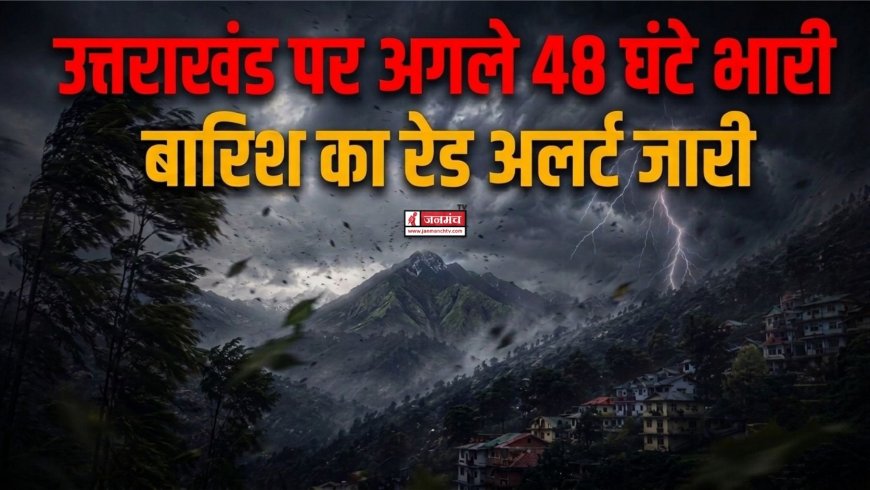 उत्तराखंड पर अगले 48 घंटे भारी, बारिश का रेड अलर्ट जारी, लोगों से सावधानी बरतने की अपील