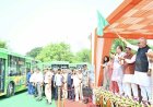 दिल्ली में 150 नई इलेक्ट्रिक बसें और 13 नए प्रदूषण निगरानी केंद्र की शुरुआत