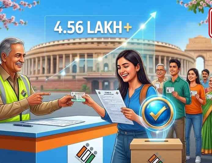दिल्ली में मतदाताओं का बढ़ा क्रेज