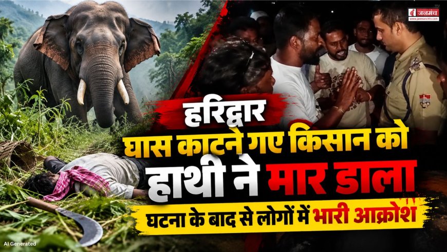 हरिद्वार में जंगली हाथी का जानलेवा हमला, किसान की हुई मौत