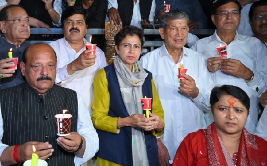 दुष्यंत गौतम की राज्यपाल पद पर नियुक्ति के विरोध में कैंडल मार्च